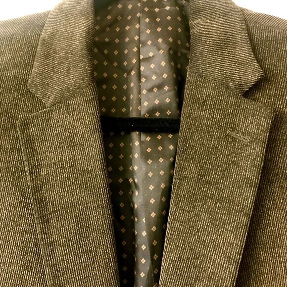 Chaps Men’s Brown Brushed Corduroy Blazer Sport Coat 2 Btn-Patch Elbows 40R - Picture 2 of 6